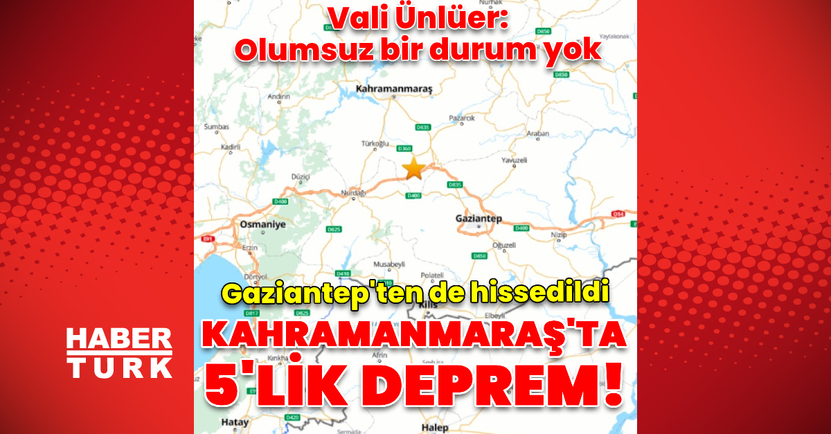 Son dakika haberi Kahramanmaraş’ta 5 büyüklüğünde deprem!